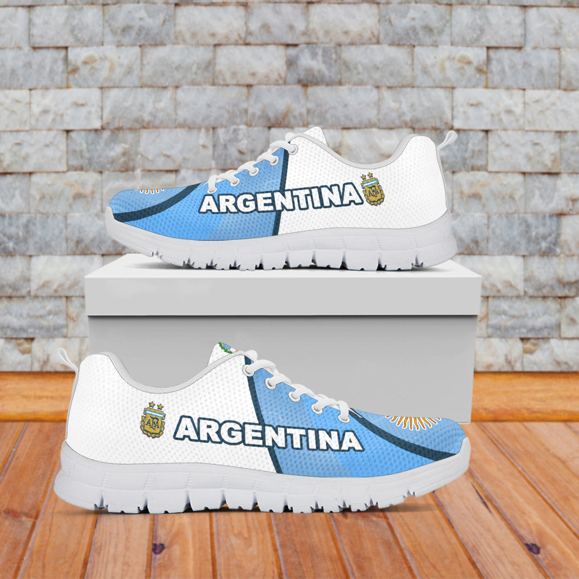 Argentina Football 2022 Sneakers Champions Blue Sky May Sun Ver.02 LT13 - Wonder Print Shop