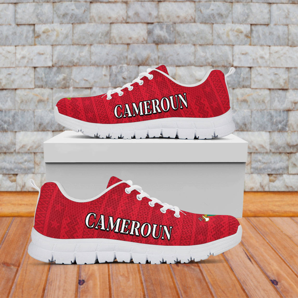 Cameroon Sneakers Independence Day Cameroonians Pattern LT13 - Wonder Print Shop