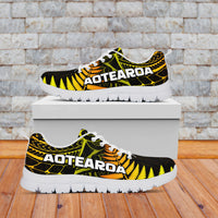 Aotearoa Fern Sneakers New Zealand Hei Tiki Gold Style LT13 - Wonder Print Shop
