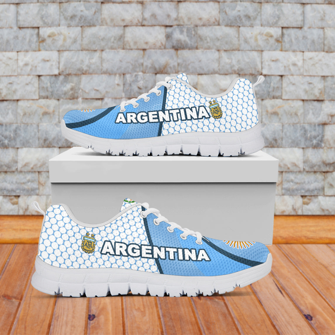 Argentina Football 2022 Sneakers Champions Blue Sky May Sun Ver.01 LT13 - Wonder Print Shop