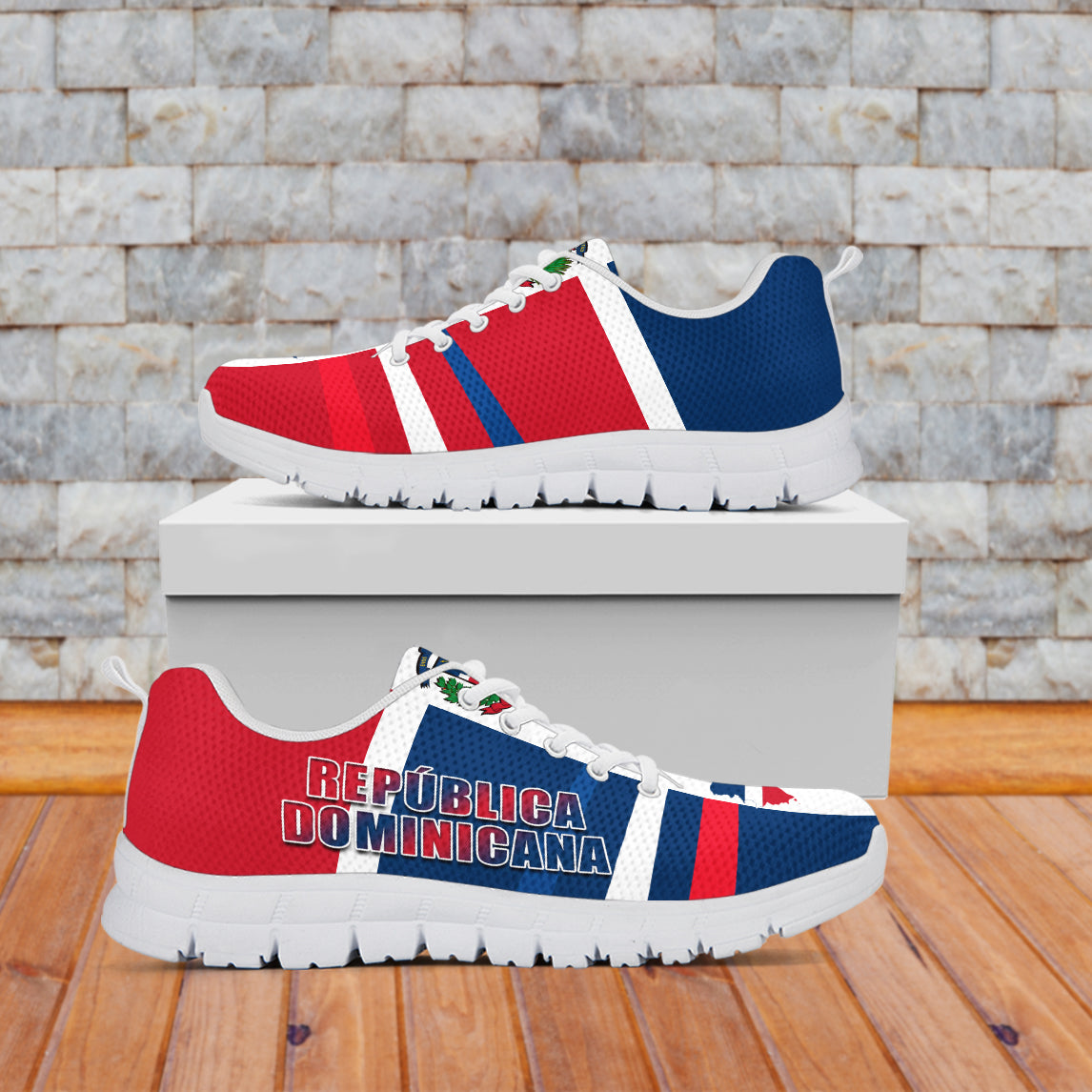Dominican Republic Sneakers Dominicana Proud Style Flag LT13 - Wonder Print Shop