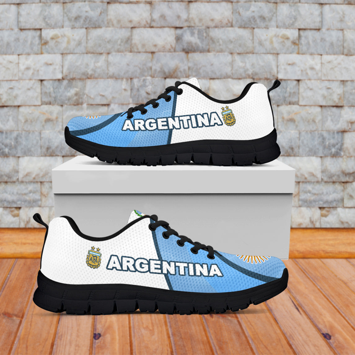 Argentina Football 2022 Sneakers Champions Blue Sky May Sun Ver.02 LT13 - Wonder Print Shop