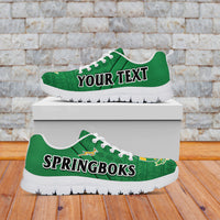 (Custom Personalised) South Africa Rugby Sneakers Bokke Springbok With African Pattern Stronger Together - Wonder Print Shop