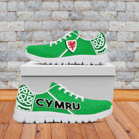 Wales Football Sneakers Come On Welsh Dragons With Celtic Knot Pattern - Wonder Print Shop
