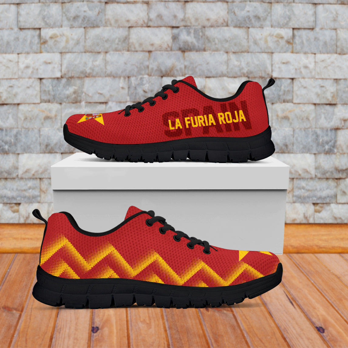 Spain World Cup 2022 Casual Sneakers The Red Fury - Wonder Print Shop