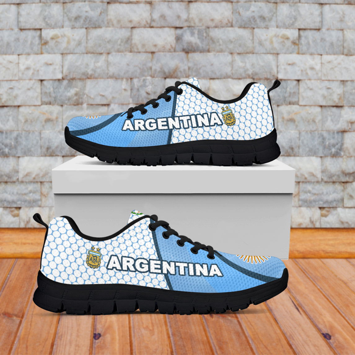Argentina Football 2022 Sneakers Champions Blue Sky May Sun Ver.01 LT13 - Wonder Print Shop