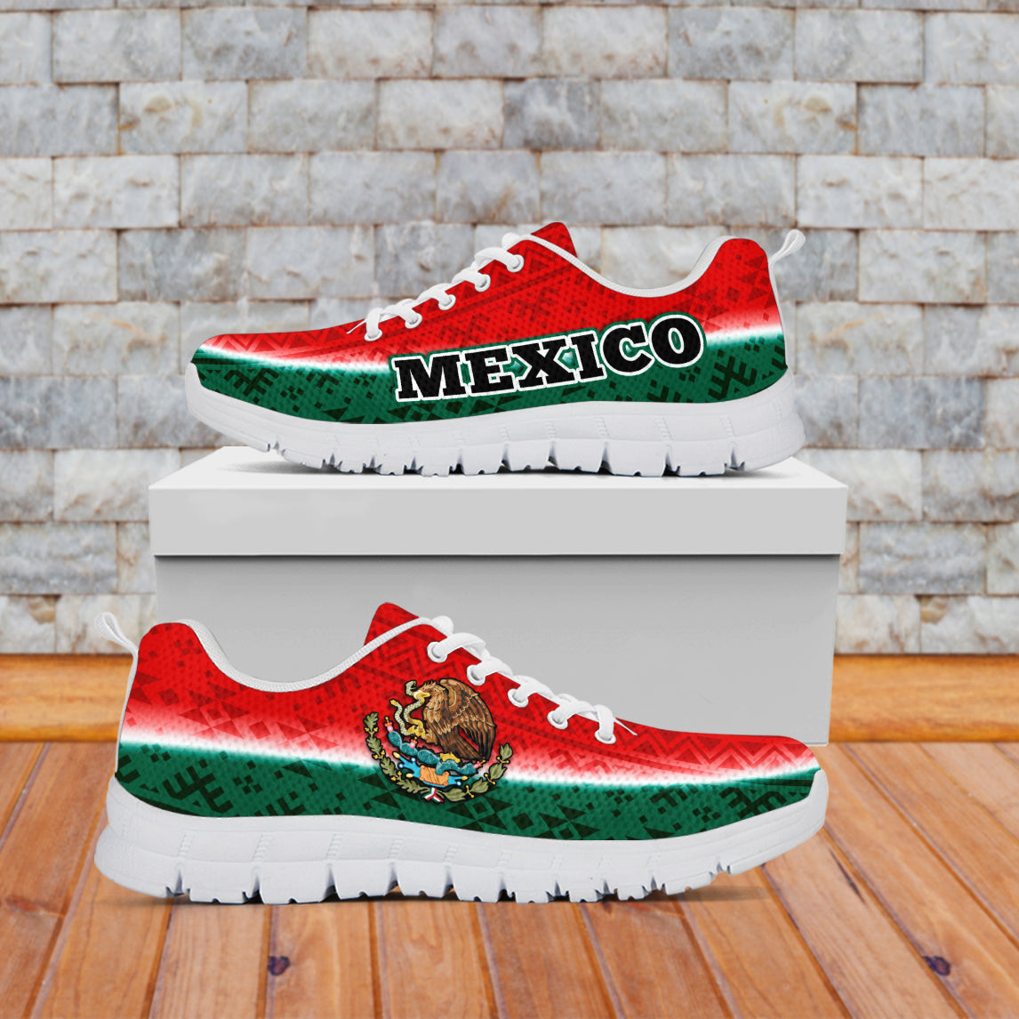 Mexico Sneakers Mexican Aztec Pattern - Wonder Print Shop