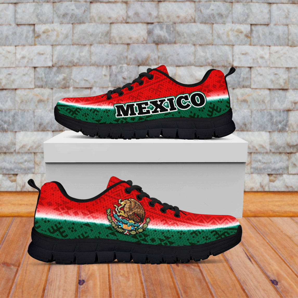 Mexico Sneakers Mexican Aztec Pattern - Wonder Print Shop
