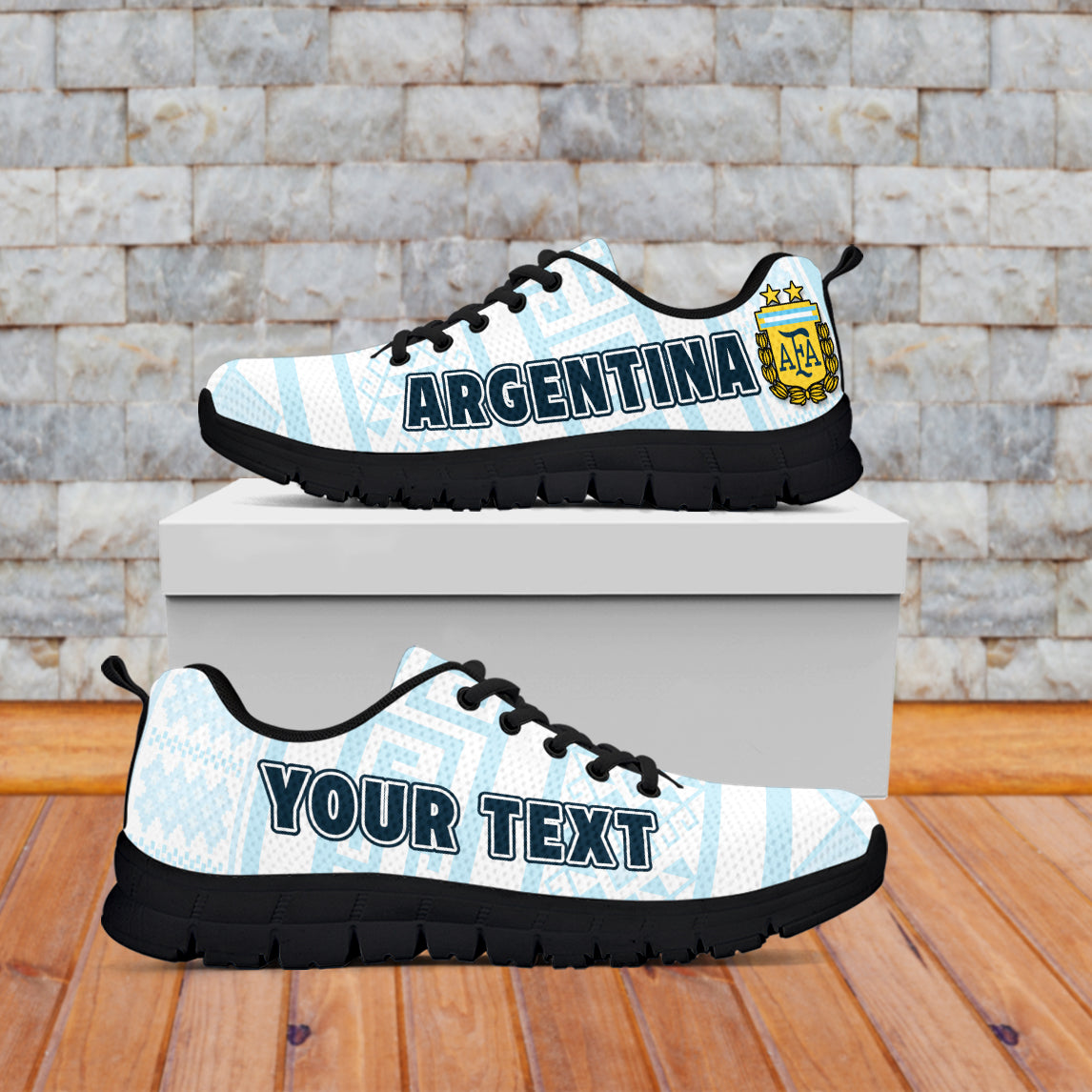 (Custom Personalised) Argentina Football 2022 Sneakers Vamos La Albiceleste - Wonder Print Shop