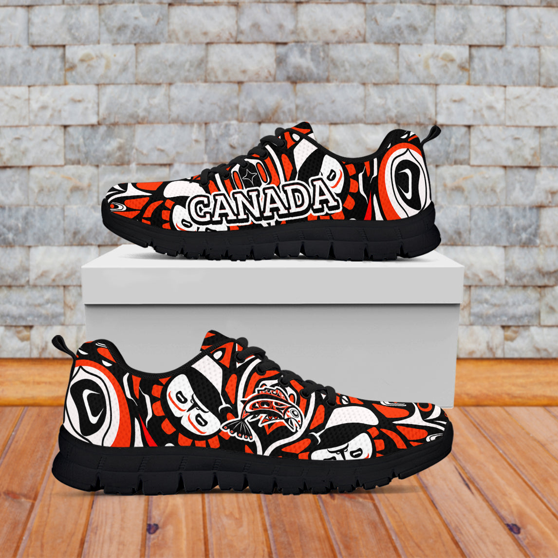 Canada Haida Sneakers Maple Leaf Canadian LT13 - Wonder Print Shop