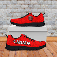 Canada Maple Leaf Sneakers Red Haida Wolf LT13 - Wonder Print Shop