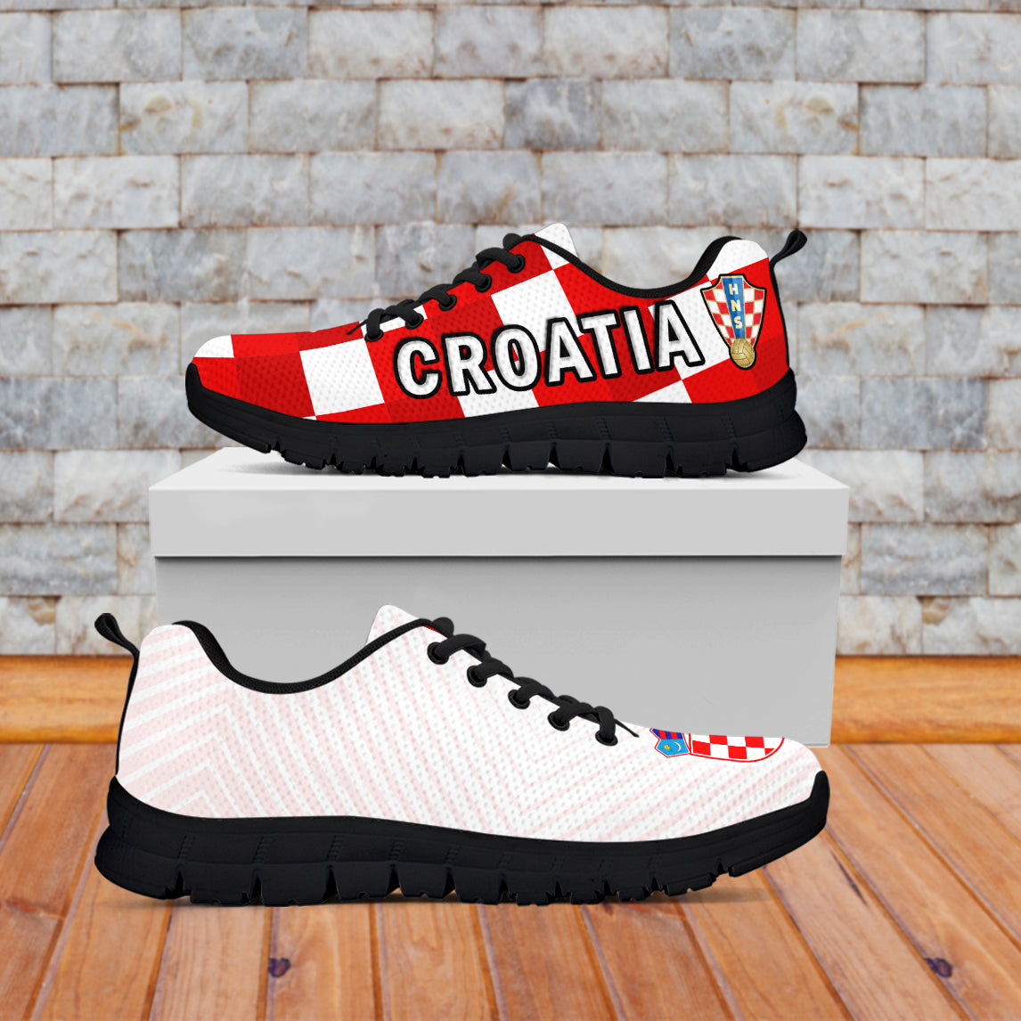 Croatia Football Sneakers Hrvatska Checkerboard Word Cup 2022 LT14