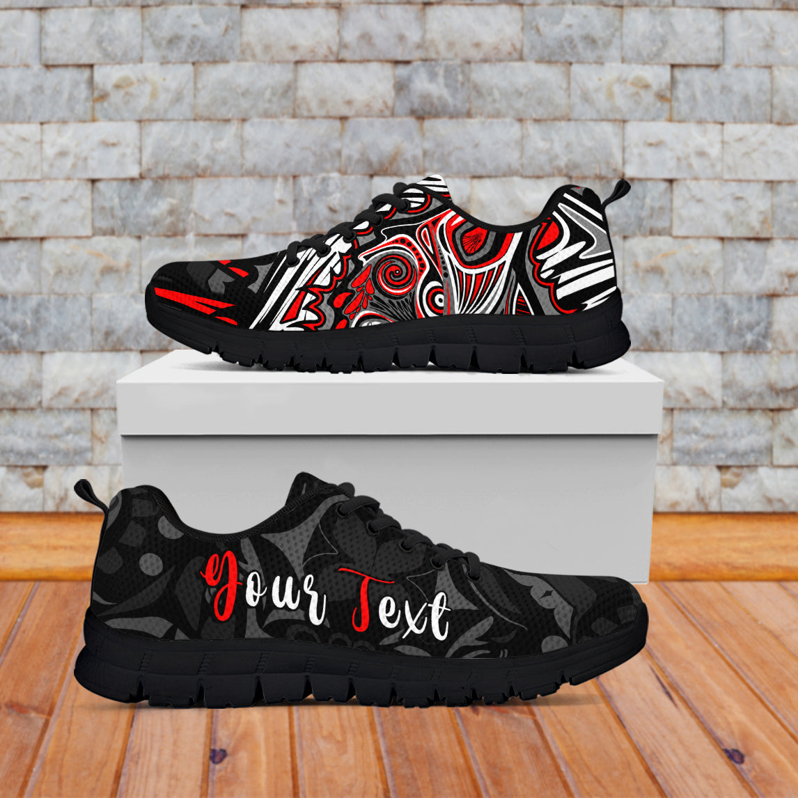 Canada Wolf Sneakers Haida and Maple Leaf LT13 - Wonder Print Shop
