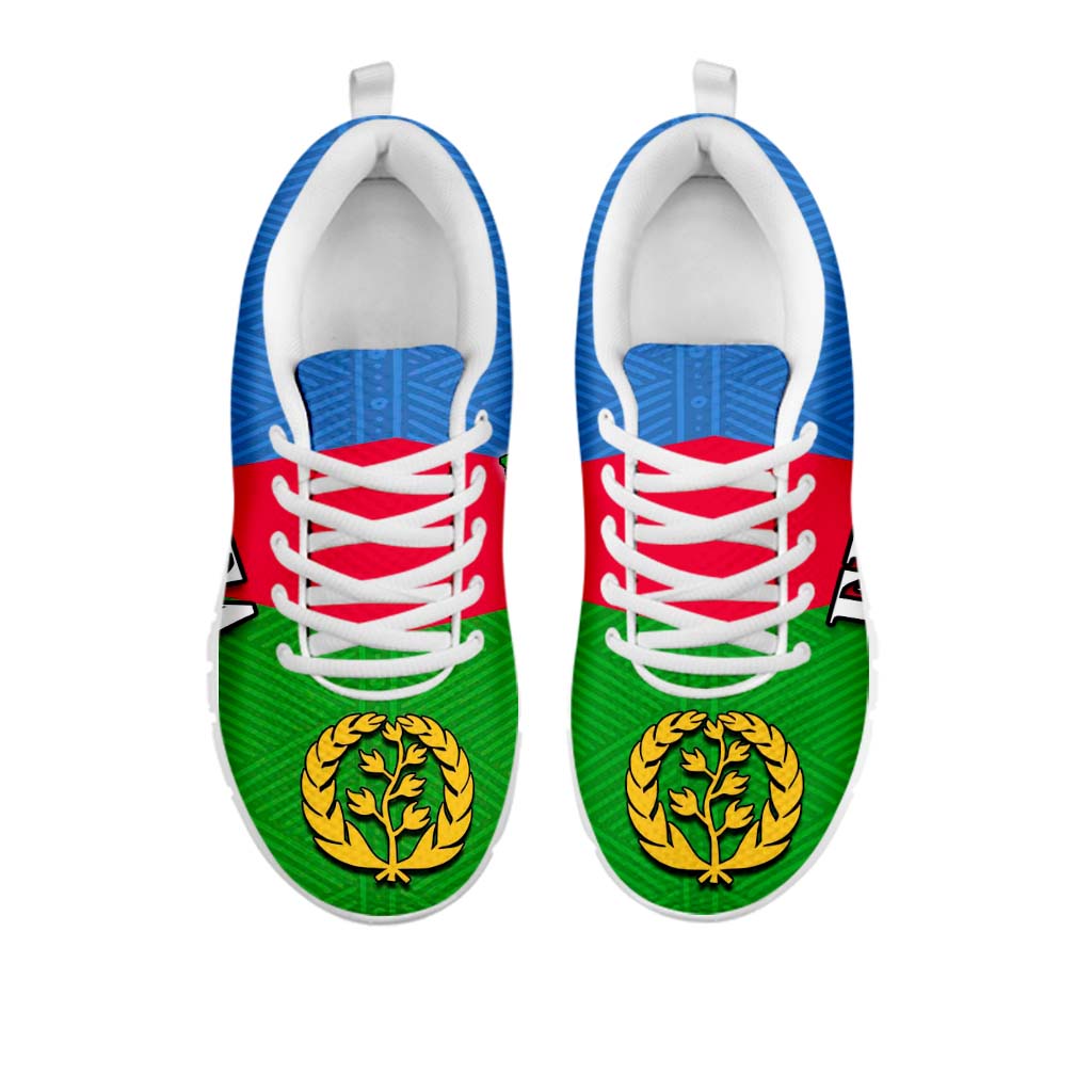 Eritrea Sneakers Eritrean Map Mix African Pattern Simple Style - Wonder Print Shop