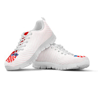 Croatia Football Sneakers Hrvatska Checkerboard Word Cup 2022 - Wonder Print Shop