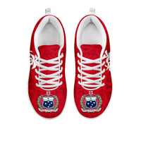 Samoa Sneakers Samoan Coat Of Arms With Coconut Red Style - Wonder Print Shop