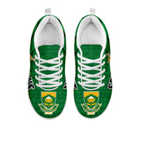(Custom Personalised) South Africa Rugby Sneakers Bokke Springbok With African Pattern Stronger Together - Wonder Print Shop