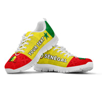 (Custom Personalised) Senegal Football 2022 Sneakers Champion Teranga Lions Mix African Pattern Style Flag LT13 - Wonder Print Shop