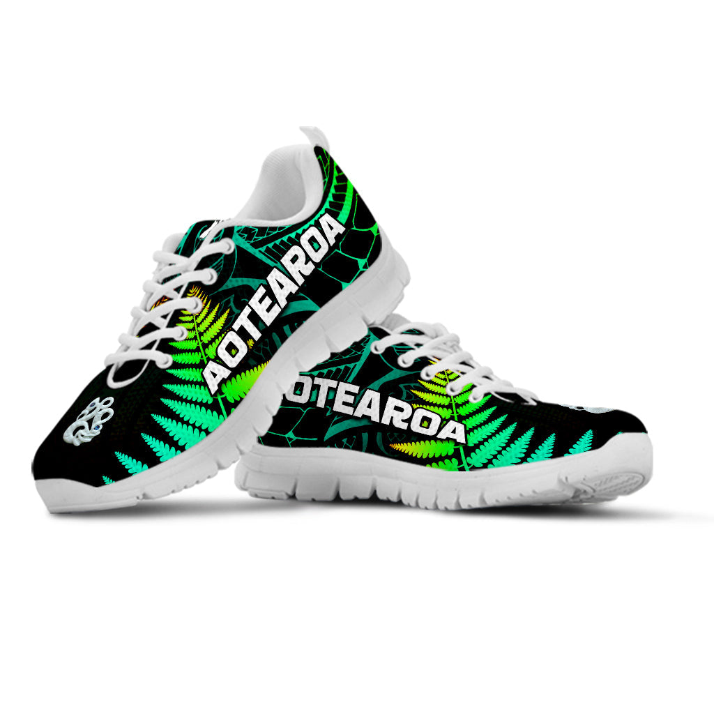 Aotearoa Fern Sneakers New Zealand Hei Tiki Green Style LT13 - Wonder Print Shop