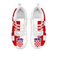 Croatia Football Sneakers Hrvatska Checkerboard Word Cup 2022 - Wonder Print Shop