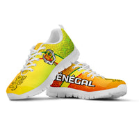 Senegal Sneakers Lion With Senegal Map Reggae Style - Wonder Print Shop