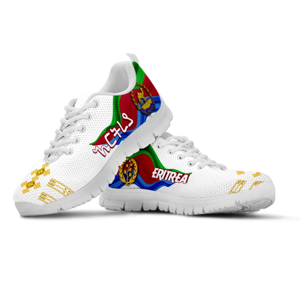 Eritrea Independence Day Sneakers Ethnic African Pattern - White - Wonder Print Shop