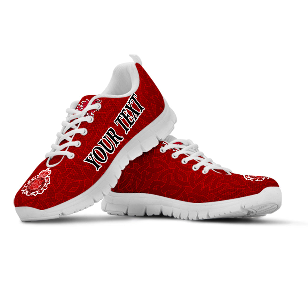 (Custom Personalised) Wales Football 2022 Sneakers Come On CYMRU The Red Wall LT13 - Wonder Print Shop