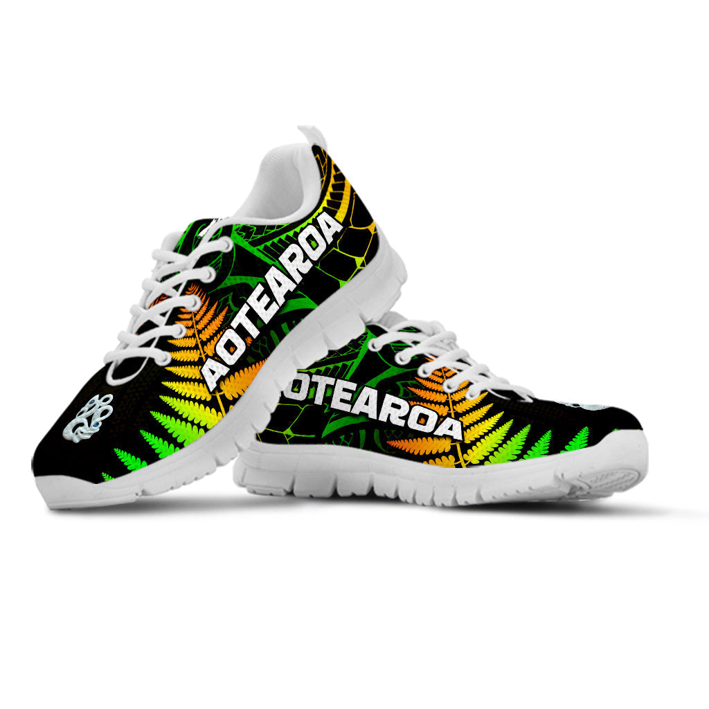 Aotearoa Fern Sneakers New Zealand Hei Tiki Special Style LT13 - Wonder Print Shop