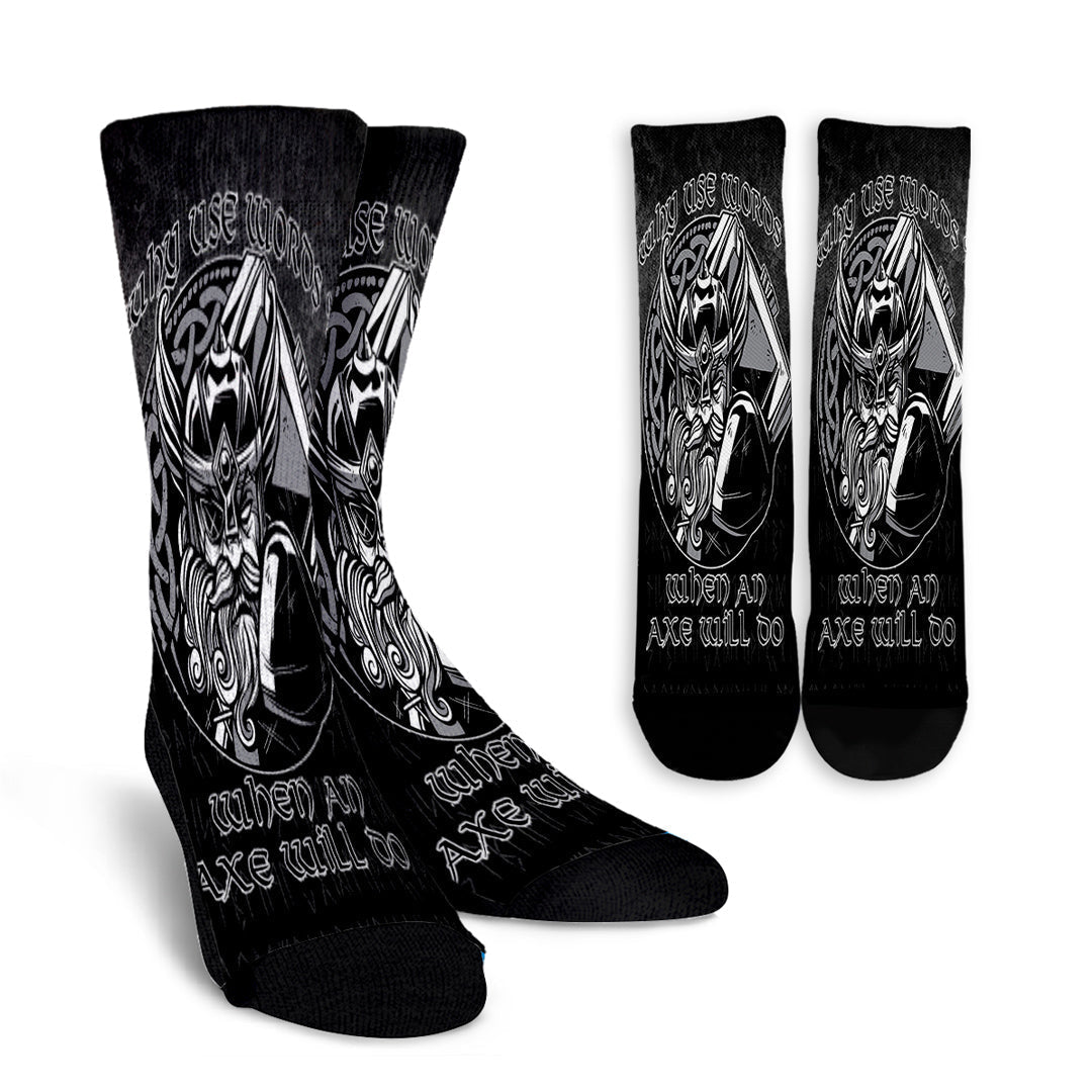 viking-crew-socks-why-use-words-when-an-axe-will-do-crew-socks