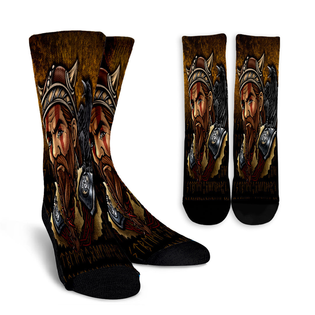 viking-crew-socks-viking-warrior-odin-valhalla-raven-crew-socks