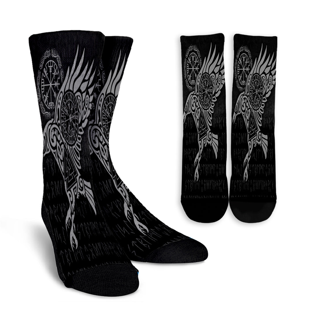 viking-crew-socks-raven-vegvisir-tattoo-special-version-crew-socks