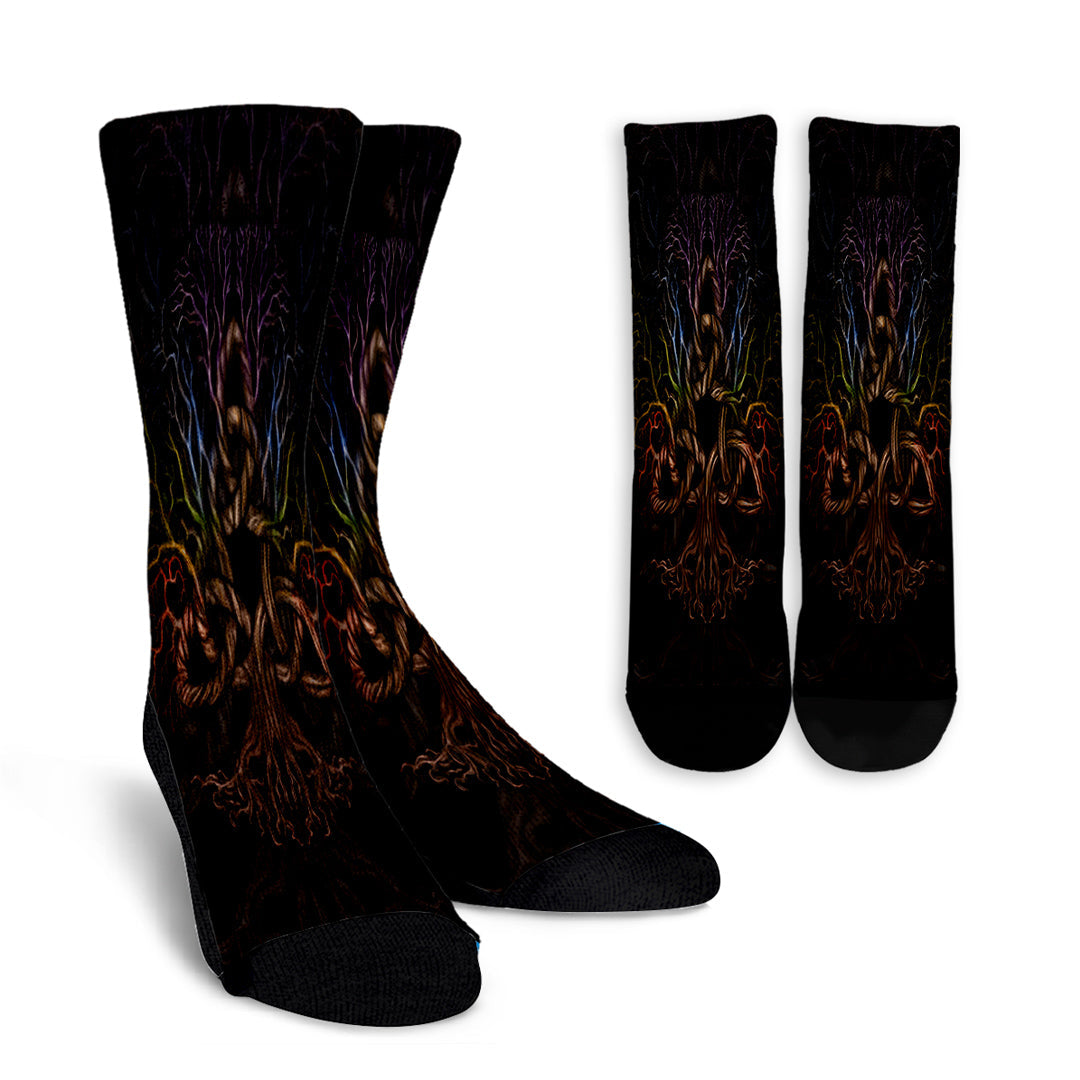viking-crew-socks-colorful-tree-of-life-with-triquetra-crew-socks