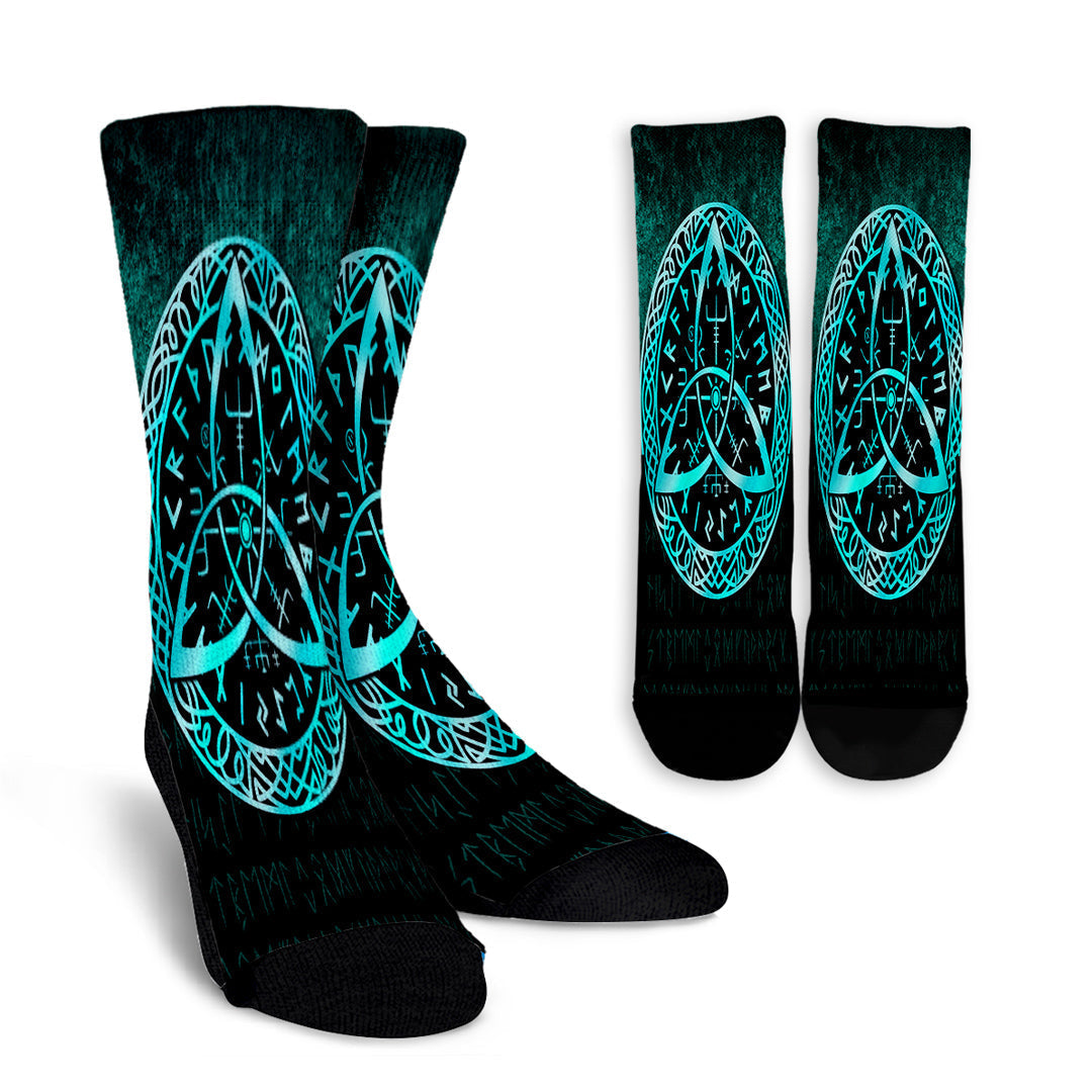 viking-crew-socks-vegvisir-nordic-viking-rune-cyan-version-crew-socks