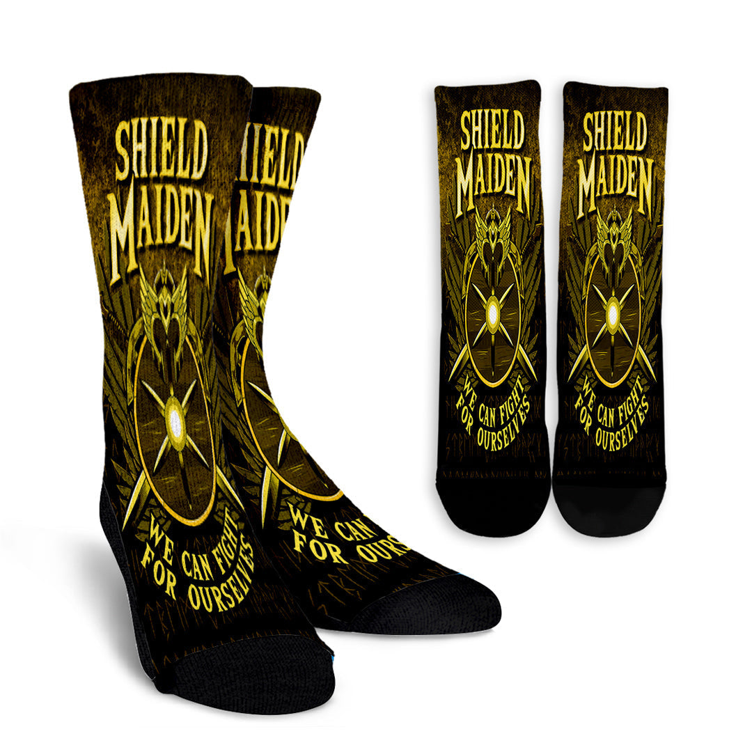 viking-crew-socks-shield-maiden-we-can-fight-for-ourselves-crew-socks