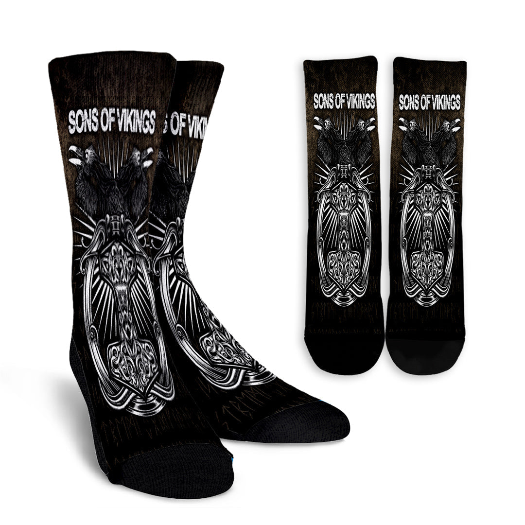 viking-crew-socks-vikings-ravens-mjolnir-crew-socks