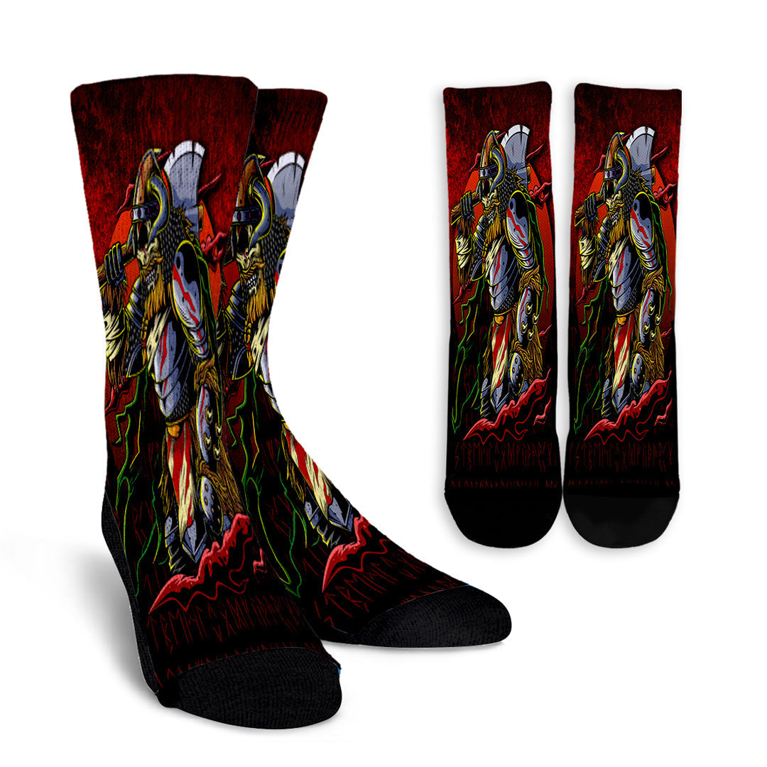 viking-crew-socks-samurai-viking-warrior-ronin-berserk-armor-axe-crew-socks