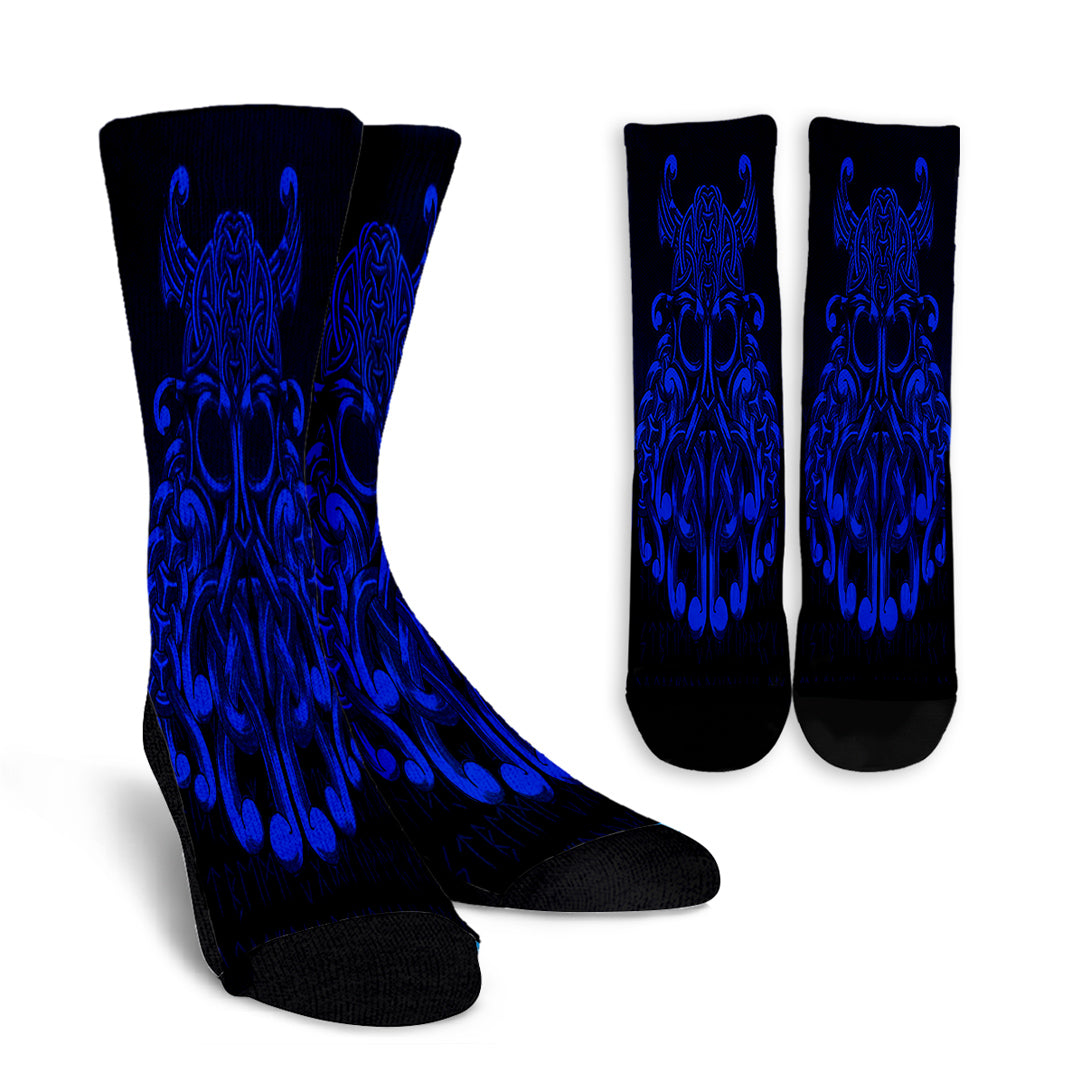 viking-crew-socks-vikings-odin-valhalla-blue-version-crew-socks