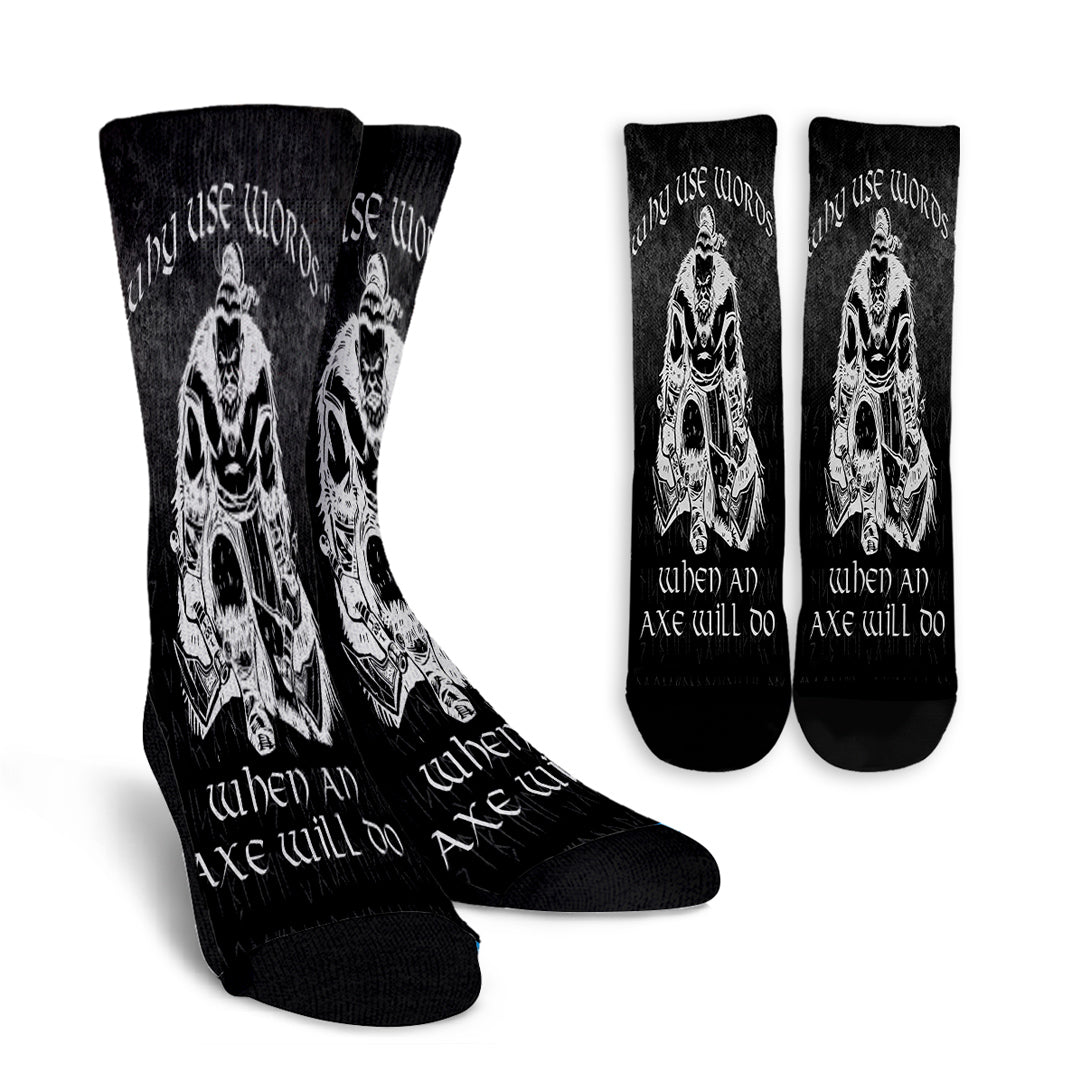 viking-crew-socks-why-use-words-when-an-axe-will-do-crew-socks