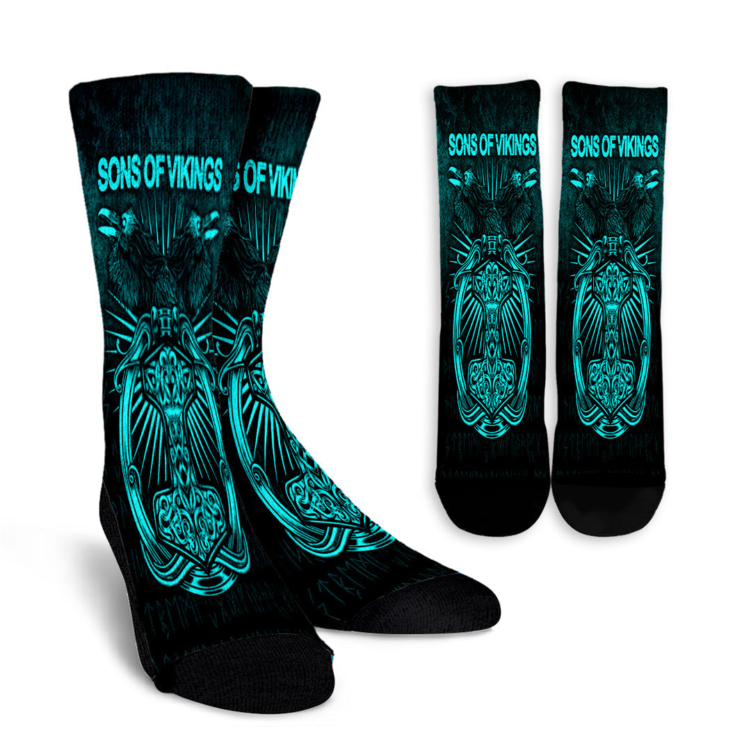 viking-crew-socks-vikings-ravens-mjolnir-cyan-version-crew-socks