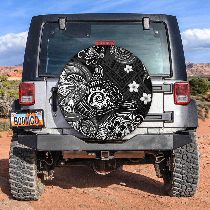 Hawaii Shaka Polynesian Spare Tire Cover Unique Style - Black LT8 - Wonder Print Shop
