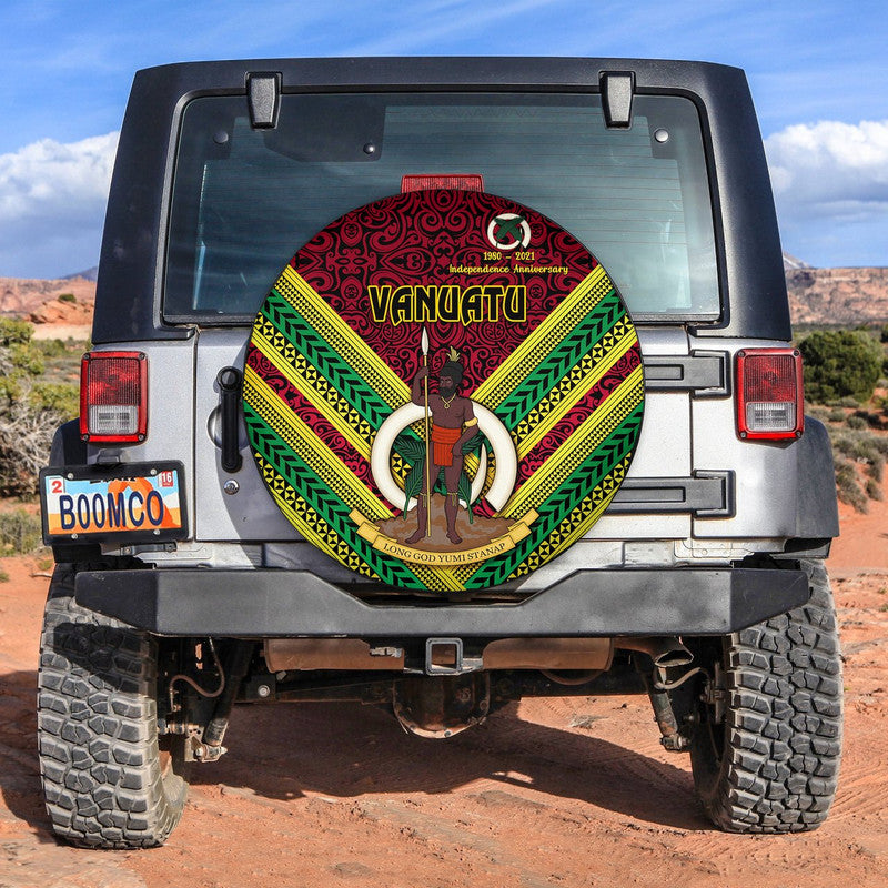 Vanuatu Special Independence Anniversary Spare Tire Cover Creative Style Red LT8 - Wonder Print Shop