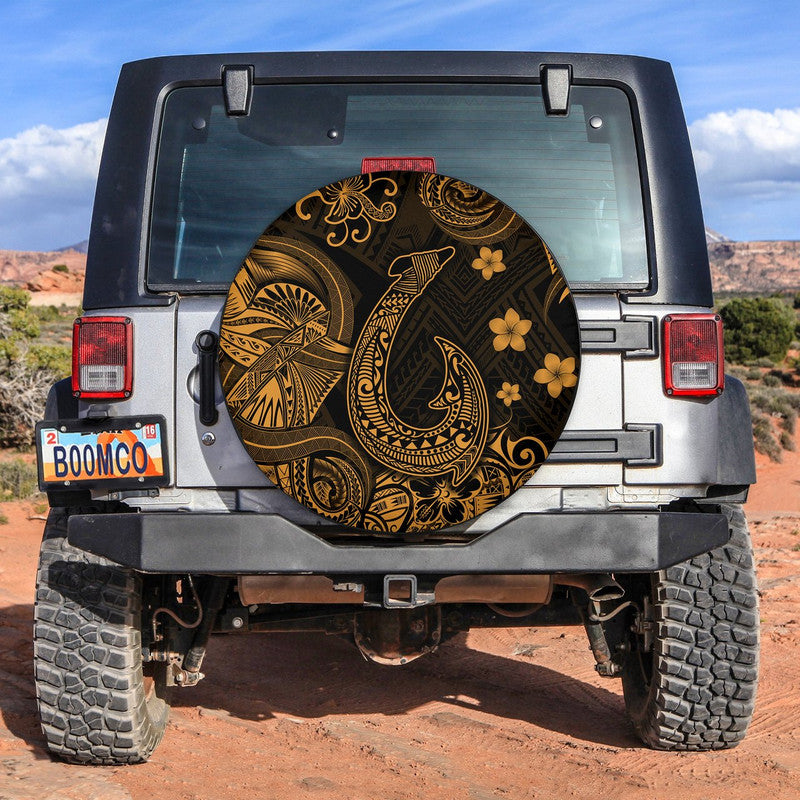 Hawaii Fish Hook Polynesian Spare Tire Cover Unique Style - Gold LT8 - Wonder Print Shop