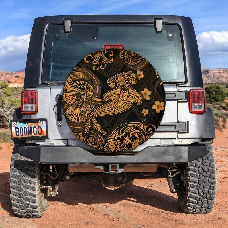 hawaii-hammer-shark-polynesian-spare-tire-cover-unique-style-gold