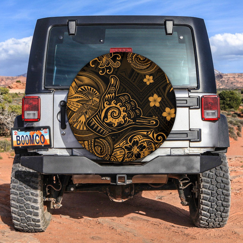 Hawaii Shaka Polynesian Spare Tire Cover Unique Style - Gold LT8 - Wonder Print Shop