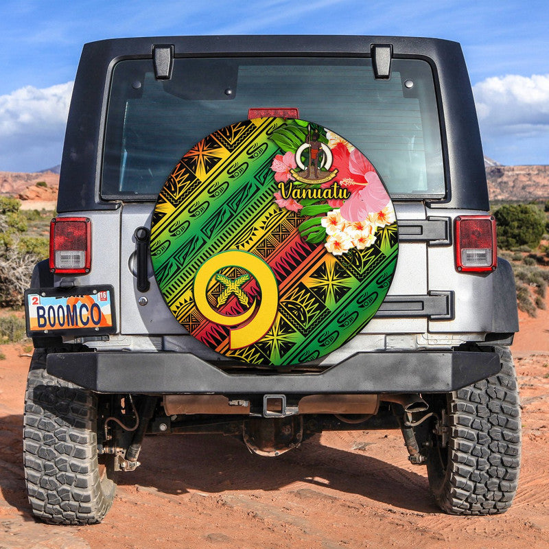 Vanuatu Spare Tire Cover Independence Be Proud Vanuatu Flag Gradient Vibes LT8 - Wonder Print Shop