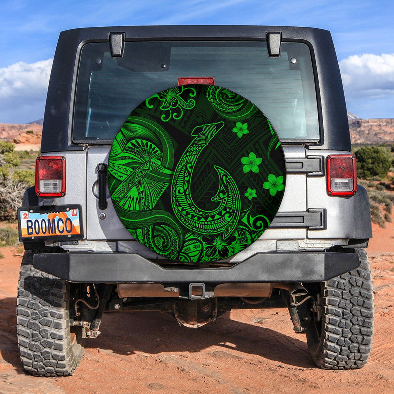Hawaii Fish Hook Polynesian Spare Tire Cover Unique Style - Green LT8 - Wonder Print Shop