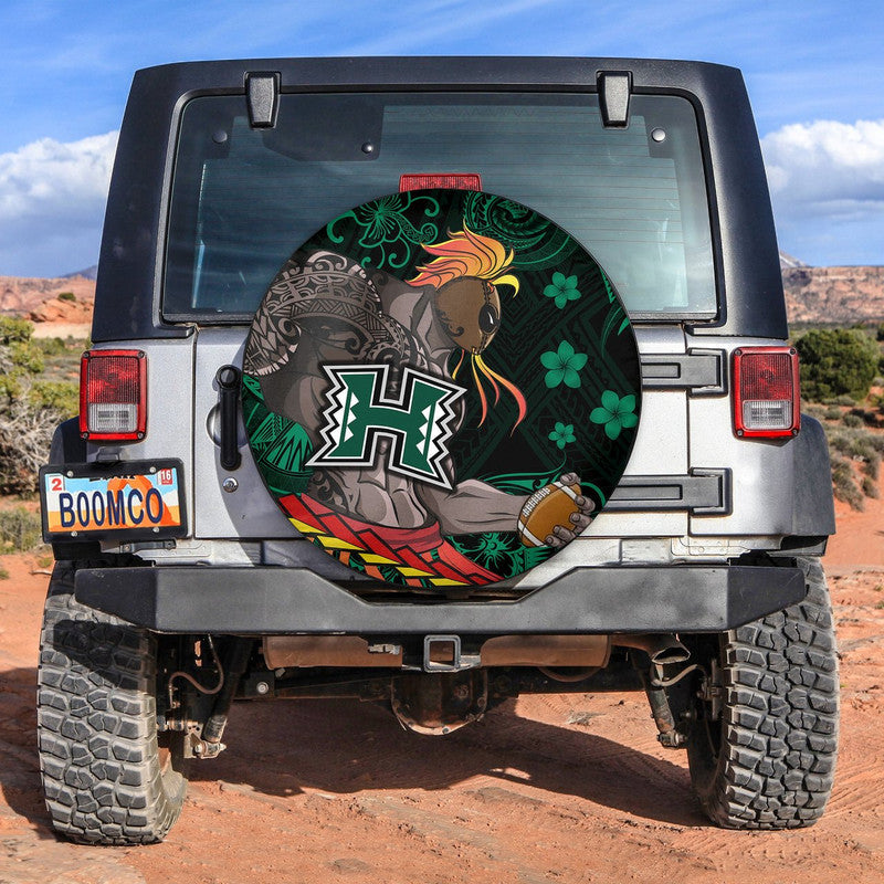 Hawaii Warriors Polynesian Spare Tire Cover Unique Style - Green LT8 - Wonder Print Shop