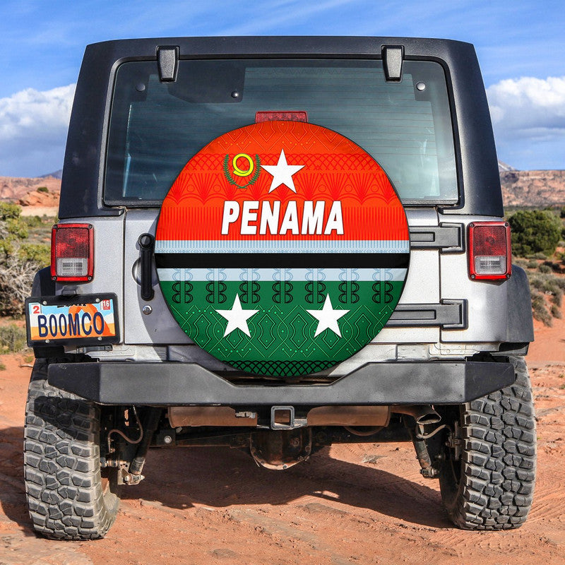 Vanuatu Penama Province Spare Tire Cover Vanuatu Pattern Traditional Style LT8 - Wonder Print Shop