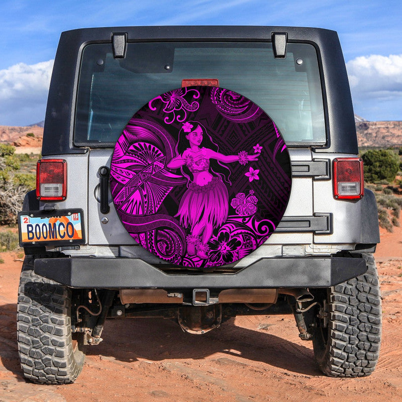 Hawaii Hula Girl Polynesian Spare Tire Cover Unique Style - Pink LT8 - Wonder Print Shop