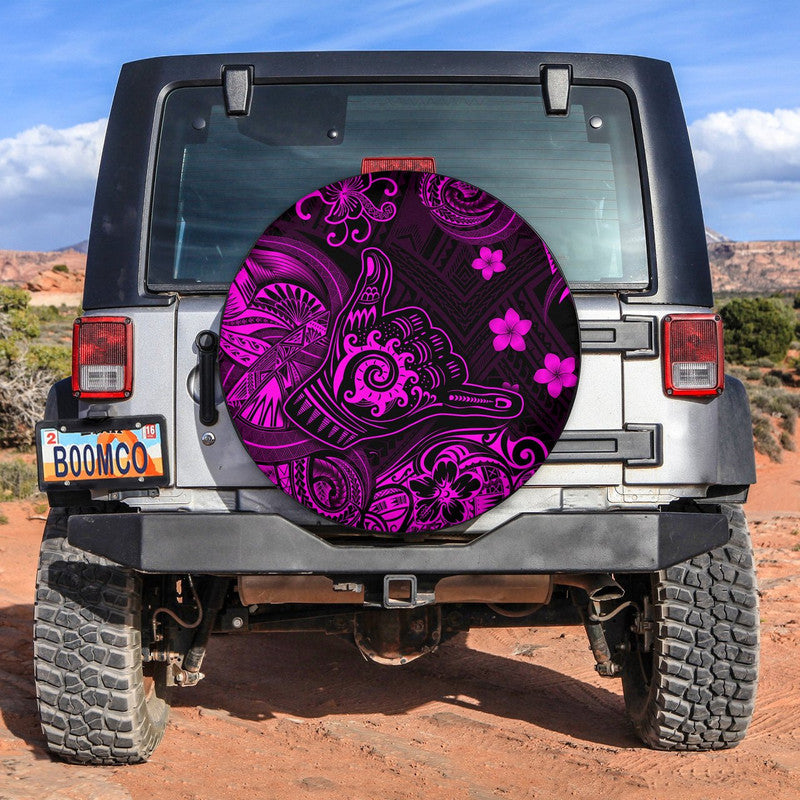 Hawaii Shaka Polynesian Spare Tire Cover Unique Style - Pink LT8 - Wonder Print Shop